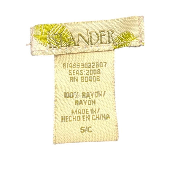 Islander Floral Button Up Shirt (Size: Small, Color: Black/Orange) - Picture 3 of 3